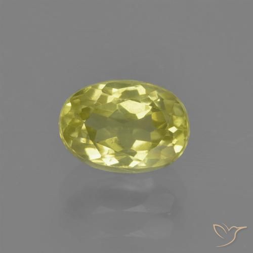 1.22ct Натуральный Pineapple yellow Силлиманит, Овал, Чистота VS