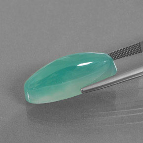 Натуральный Сине-зеленый Смитсонит 30,86 карата Огранка Овал, Полупрозрачный