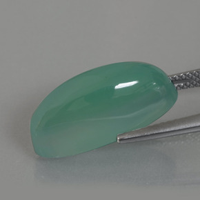 Натуральный светло-сине-зеленый смитсонит 16,32 карата маркиз, полупрозрачный