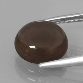 2.58 карата, натуральный Дымчато-коричневый Дымчатый кварц, Огранка Круг, Прозрачный