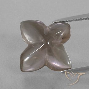 8.80ct Натуральный Очень светло-коричневый Дымчатый кварц, Огранка Цветок, Полупрозрачный