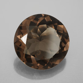 Натуральный коричневый дымчатый кварц 5,89 карата огранка круг, VVS-VS