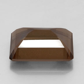 14.50 карата, натуральный Коричневый Дымчатый кварц, Изумрудная огранка, VVS-VS