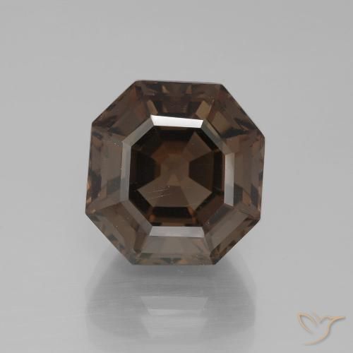 9.97ct Натуральный Умбер Браун Дымчатый кварц, Изумрудная огранка, VVS-VS