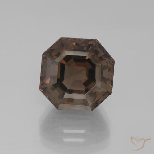 8.98ct Натуральный Умбер Браун Дымчатый кварц, Изумрудная огранка, Чистота VVS