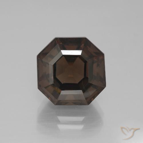 8.10ct Натуральный Коричневый Дымчатый кварц, Изумрудная огранка, Чистота VS