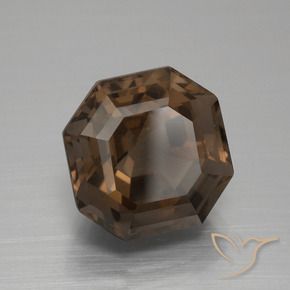 7.95 карата, натуральный Коричневый Дымчатый кварц, Октагон / Изумрудная Огранка, VVS-VS