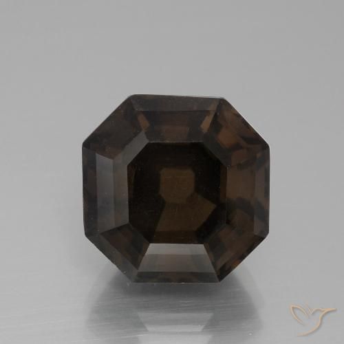7.47ct Натуральный Коричневый Дымчатый кварц, Изумрудная огранка, VVS-VS