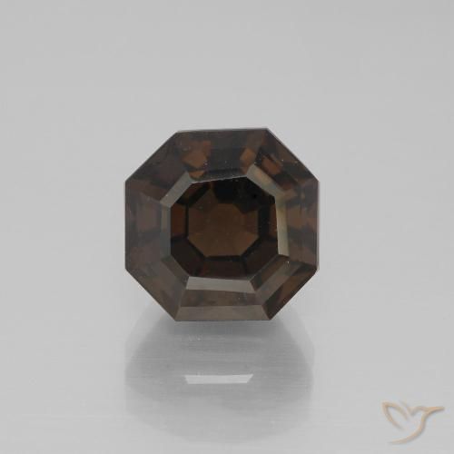 4.75ct Натуральный Темно-коричневый Дымчатый кварц, Изумрудная огранка, VVS-VS