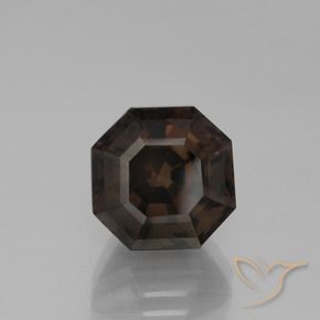 5.90 карата, натуральный Шоколадно-коричневый Дымчатый кварц, Октагон / Изумрудная Огранка, Чистота VVS