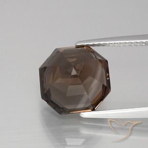 5.58 карата, натуральный Коричневый Дымчатый кварц, Октагон / Изумрудная Огранка, VVS-VS