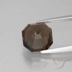 3.71 карата, натуральный Коричневый Дымчатый кварц, Октагон / Изумрудная Огранка, Чистота VS