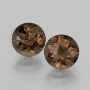 3.36 карата, натуральный Гикори Браун Дымчатый кварц, Огранка Круг, VVS-VS