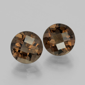 3.36 карата, натуральный Гикори Браун Дымчатый кварц, Огранка Круг, VVS-VS