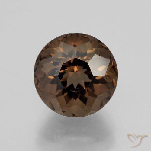 4.53ct Натуральный Темно-коричневый Дымчатый кварц, Круглый, Чистота VVS