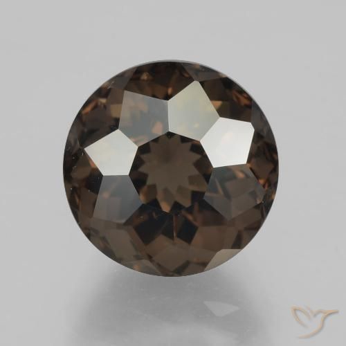 5.78ct Натуральный Коричневый Дымчатый кварц, Круглый, Чистота VVS
