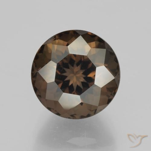 5.16ct Натуральный Темно-коричневый Дымчатый кварц, Круглый, Чистота VVS