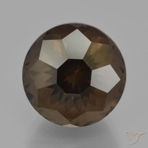 10.14ct Натуральный Темно-синий Дымчатый кварц, Круглый, Чистота VVS