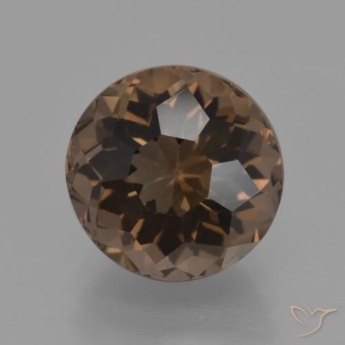 3.27ct Натуральный Гикори Браун Дымчатый кварц, Круглый, VVS-VS