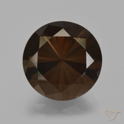 6.41ct Натуральный Гикори Браун Дымчатый кварц, Круглый, VVS-VS