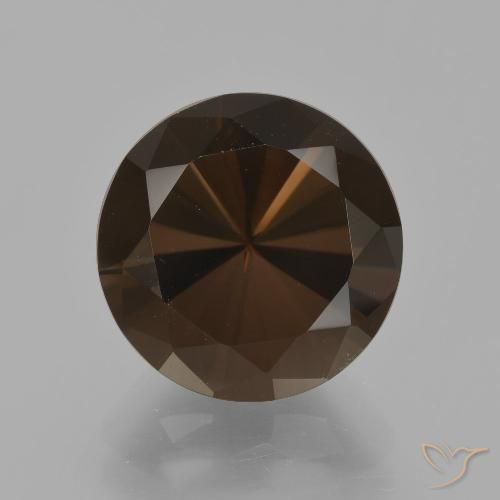 5.78ct Натуральный Гикори Браун Дымчатый кварц, Круглый, Чистота VVS