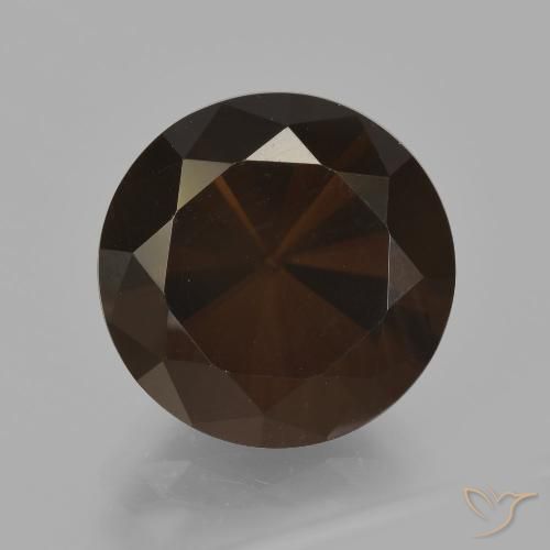 6.77ct Натуральный Красновато-коричневый Дымчатый кварц, Круглый, VVS-VS