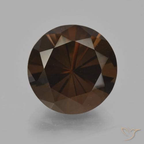5.67ct Натуральный Гикори Браун Дымчатый кварц, Круглый, Чистота VVS