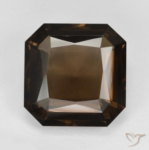 8.38ct Натуральный Темно-коричневый Дымчатый кварц, Изумрудная огранка, VVS-VS