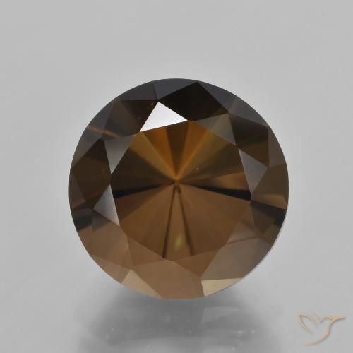 8.89ct Натуральный Коричневый Дымчатый кварц, Круглый, Чистота VVS