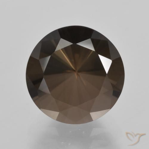 5.58ct Натуральный Коричневый Дымчатый кварц, Круглый, Чистота VVS