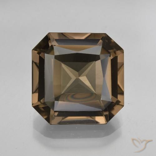 8.22ct Натуральный Умбер Браун Дымчатый кварц, Изумрудная огранка, Чистота VVS