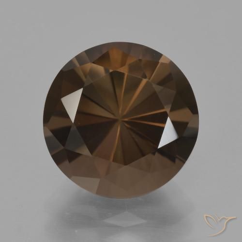 4.59ct Натуральный Темно-коричневый Дымчатый кварц, Круглый, Чистота VVS