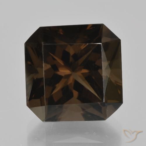 10.15ct Натуральный Умбер Браун Дымчатый кварц, Изумрудная огранка, VVS-VS