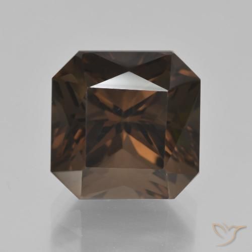 8.07ct Натуральный Темно-синий Дымчатый кварц, Изумрудная огранка, Чистота VVS