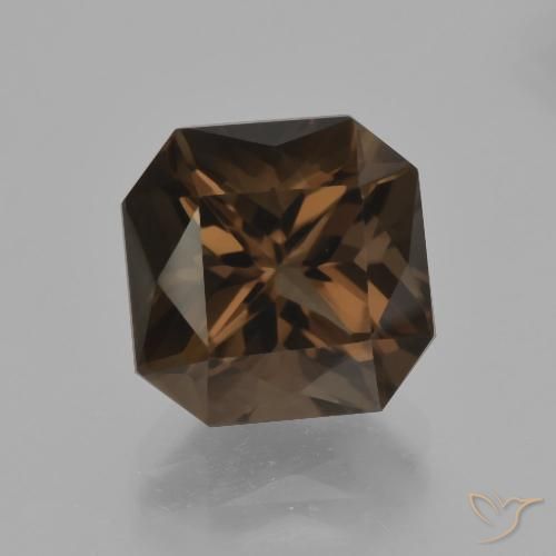 5.46ct Натуральный Умбер Браун Дымчатый кварц, Изумрудная огранка, VVS-VS