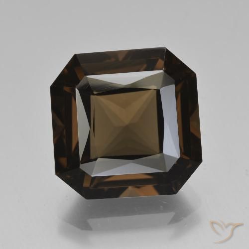 8.61ct Натуральный Умбер Браун Дымчатый кварц, Изумрудная огранка, Чистота VVS
