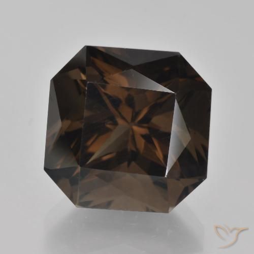 9.24ct Натуральный Умбер Браун Дымчатый кварц, Изумрудная огранка, Чистота VVS