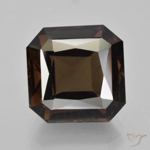 9.19ct Натуральный Темно-синий Дымчатый кварц, Изумрудная огранка, VVS-VS