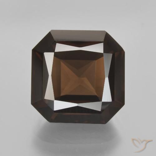 9.17ct Натуральный Коричневый Дымчатый кварц, Изумрудная огранка, VVS-VS