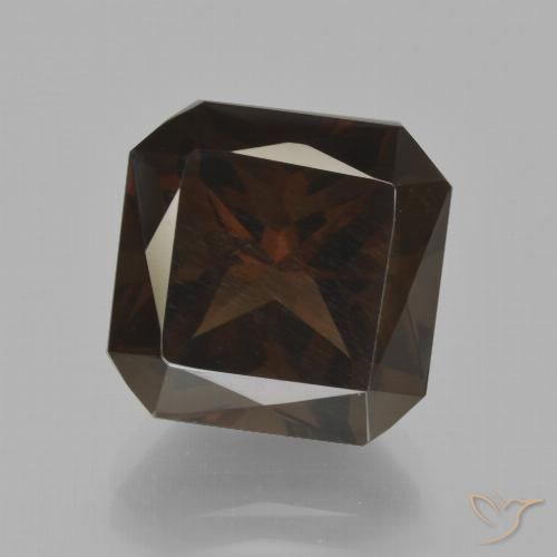 8.80ct Натуральный Коричневый Дымчатый кварц, Изумрудная огранка, Чистота VS