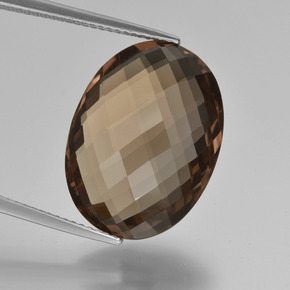 13.23 карата, натуральный Шоколадно-коричневый Дымчатый кварц, Огранка Овал, Чистота VVS