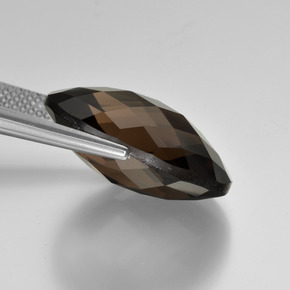 16.26 карата, натуральный Темно-коричневый Дымчатый кварц, Огранка Овал, VVS-VS