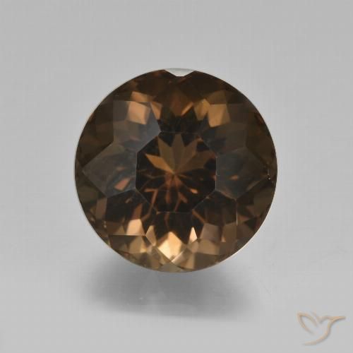 8.25ct Натуральный Темно-синий Дымчатый кварц, Круглый, VVS-VS