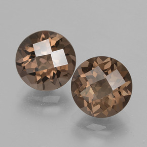 3.76 карата, натуральный Коричневый Дымчатый кварц, Огранка Круг, Чистота VS