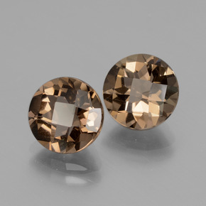 3.82 карата, натуральный Шоколадно-коричневый Дымчатый кварц, Огранка Круг, Чистота VS