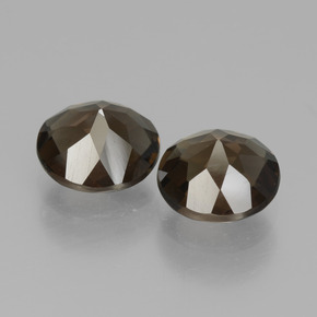  карата, натуральный Коричневый Дымчатый кварц, Огранка Круг, Чистота VS