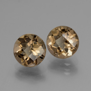 3.76 карата, натуральный Средне-темно-коричневый Дымчатый кварц, Огранка Круг, Чистота VS