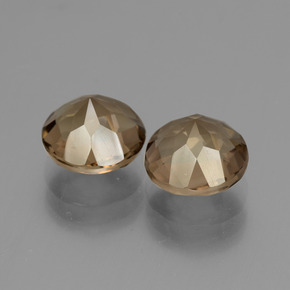 3.76 карата, натуральный Средне-темно-коричневый Дымчатый кварц, Огранка Круг, Чистота VS