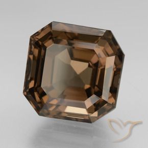 7.94 карата, натуральный Темно-коричневый Дымчатый кварц, Октагон / Изумрудная Огранка, Чистота VVS