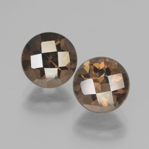 4.01 карата, натуральный Коричневый Дымчатый кварц, Огранка Круг, VVS-VS